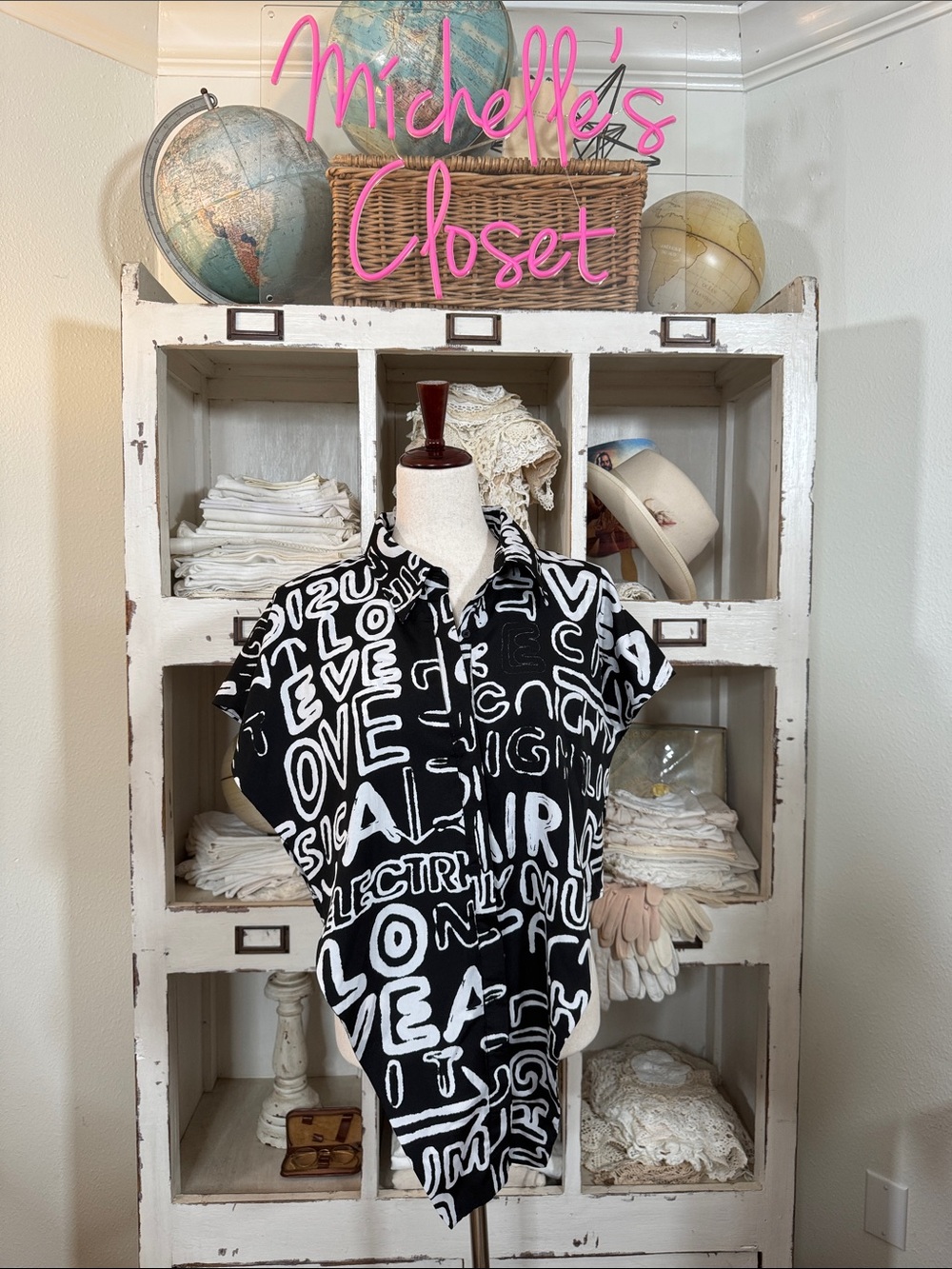 Live 4 Truth Black and White Graphic Button-Up Shirt
